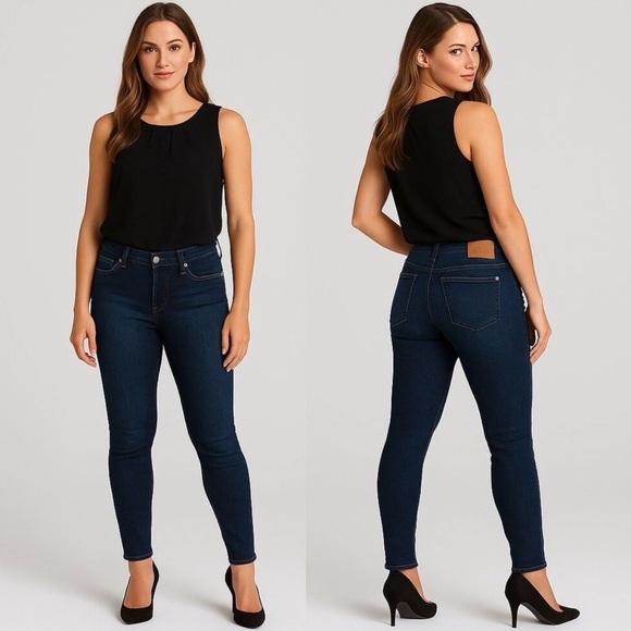 LUCKY🍀BRAND Stella Skinny Jeans Women’s Size 12 Dark Wash Stretch Denim - Picture 12 of 13